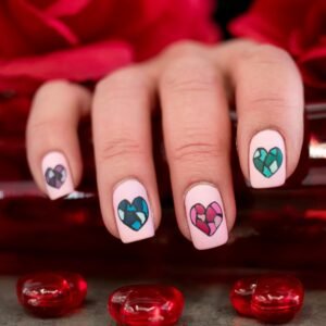 Romantic Cute Heart Nails For Valentine’s Day