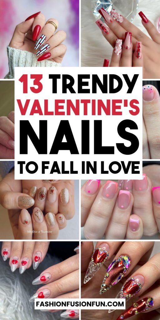 Simple And Cute Valentines Day Nails