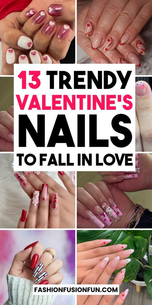 Simple And Cute Valentines Day Nails