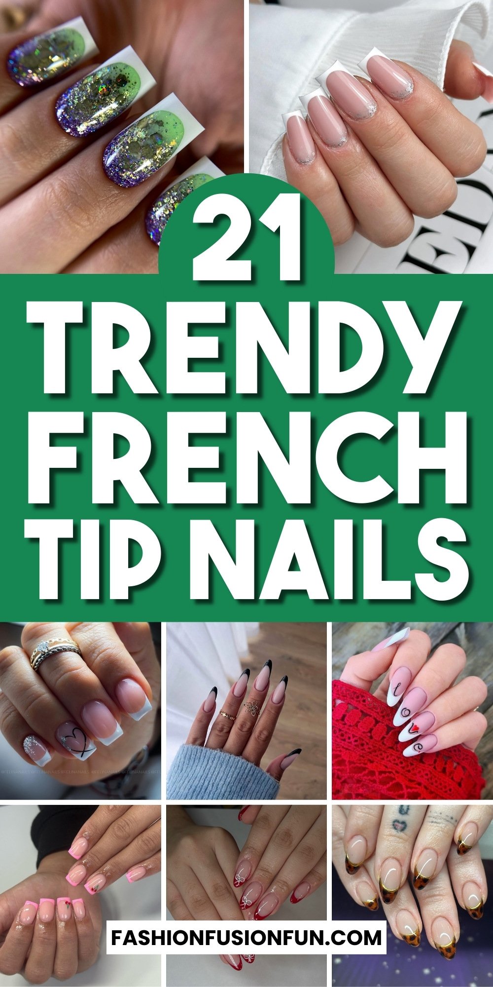 21 Cute French Tip Nails - Fashion Fusion Fun